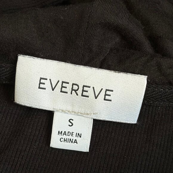 Evereve Zoey Rib Inset Hoodie (Black) - Size Small - Picture 4 of 10